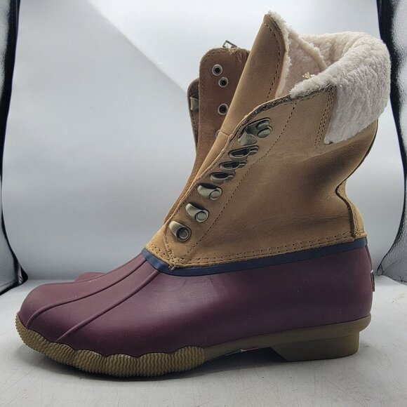 Sperry Boots Womens 8 Brown Saltwater Cozy Winter Casual Walking STS85401 - Picture 12 of 13